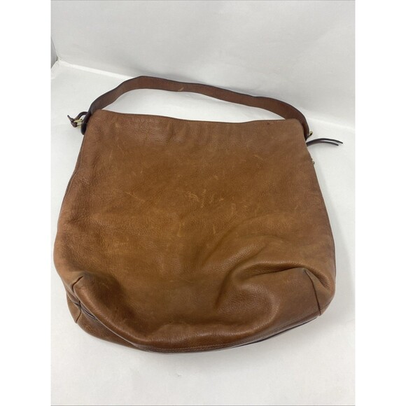Fossil Maya Hobo Brown Leather Bag Shoulder Purse Cowhide Leather - Picture 5 of 9
